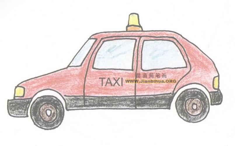 出租车简笔画图片教程