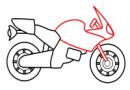 How to draw a cartoon motorcycle ʻ